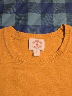 Brooks Brothers Men's Crewneck Sweater - Mustard